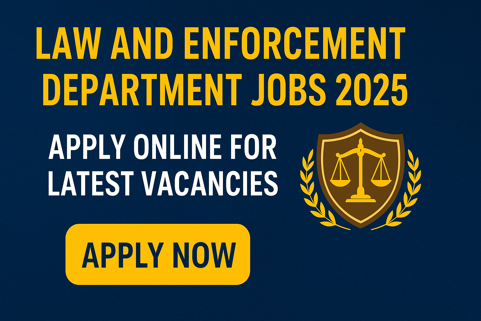 Law and Enforcement Department Jobs 2025