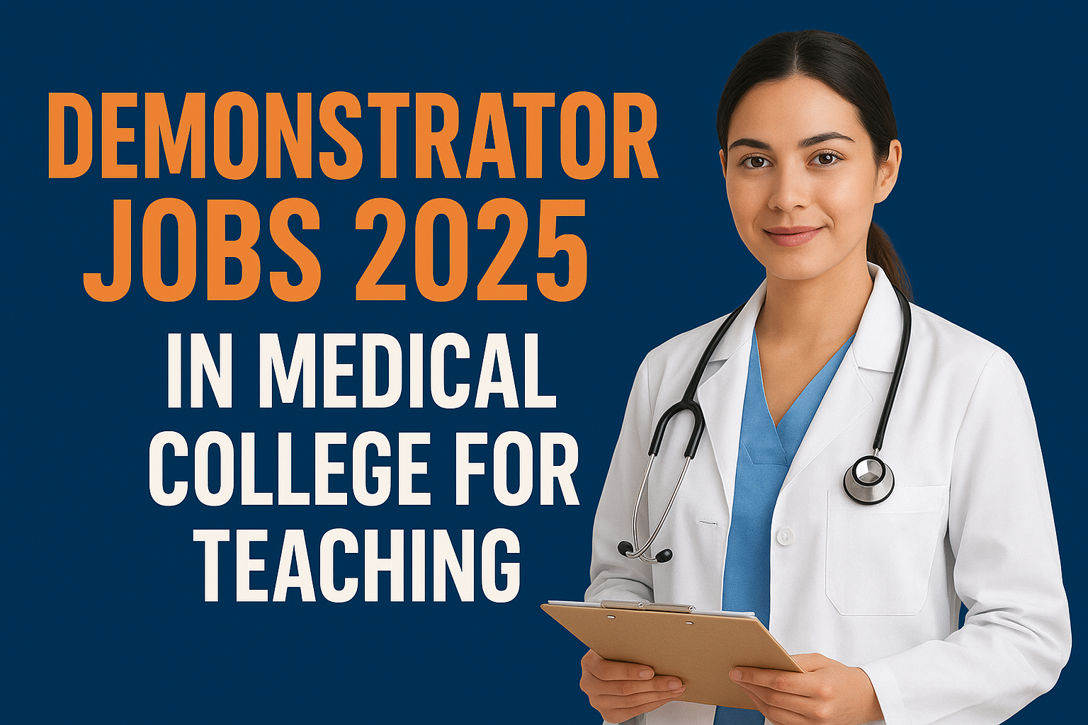 Demonstrator Jobs 2025 in Medical College for Teaching